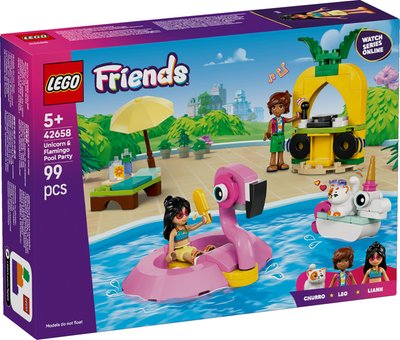 Obrázek LEGO® Friends 42658 Zábava u bazénu s jednorožcem a plameňákem