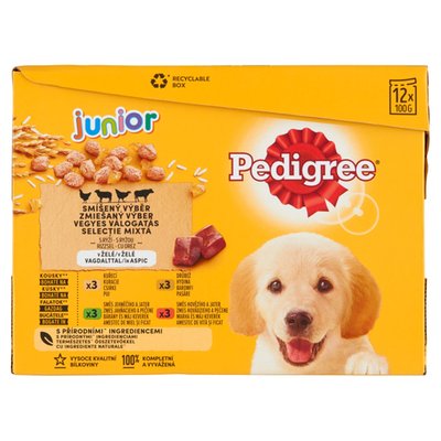 Obrázek ŠETŘÍME JÍDLEM: Pedigree Junior smíšený výběr s rýží v želé 12 x 100g (1,2kg)