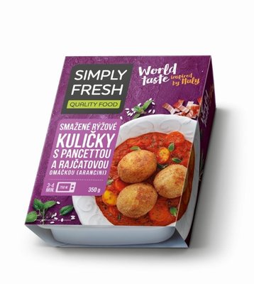 Obrázek Smažené rýžové kuličky s pancettou a rajčatovou omáčkou 350g