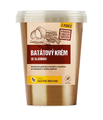Obrázek ŠETŘÍME JÍDLEM: Batátový krém se slaninou