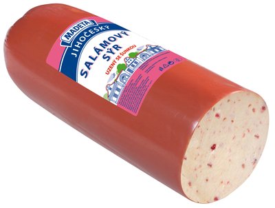 Obrázek ŠETŘÍME JÍDLEM: Jihočeský salámový sýr uzený se šunkou 44%, bloček