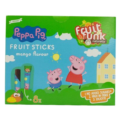 Obrázek ŠETŘÍME JÍDLEM: Fruitfunk Fruitsticks Prasátko Pepa 8x10g