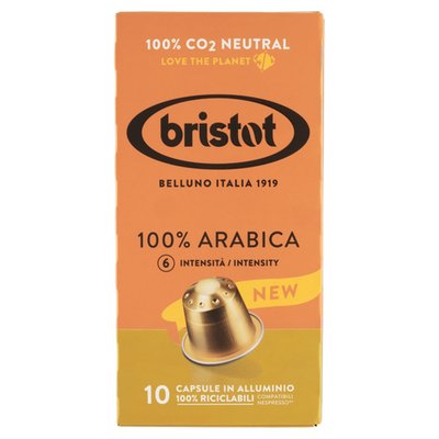 Obrázek Bristot 100% Arabica pražená mletá káva 10 kapslí 55g