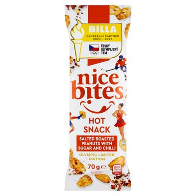 Obrázek Nice Bites Pražená solená jádra arašídů v cukrové krustě s chilli 70g