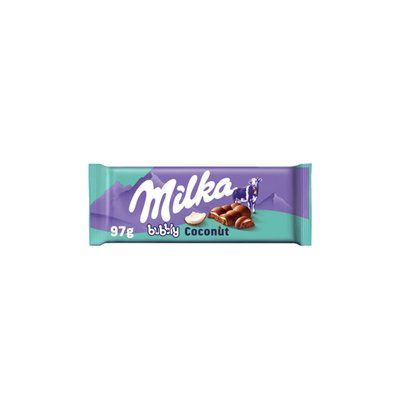 Obrázek Milka Bubbly Coconut mléčná čokoláda z alpského mléka s porézní kokosovou náplní 97 g