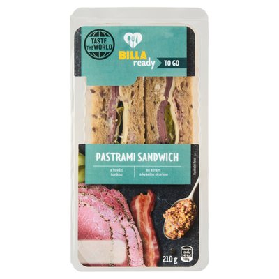 Obrázek BILLA Ready Pastrami Sandwich 210g