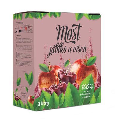 Obrázek ŠETŘÍME JÍDLEM: Fruta Bohemia Mošt jablko, višeň 3l