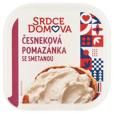Obrázek Srdce domova Česneková pomazánka se smetanou 135g