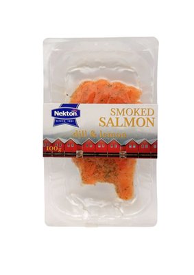 Obrázek NEK Losos uzený s citrónem a koprem plátky gourmet NEKTON 100g