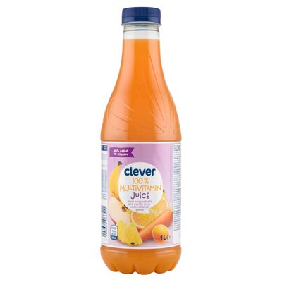Obrázek clever 100% vícedruhová ovocno-mrkvová šťáva vyrobená z koncentrátu 1l