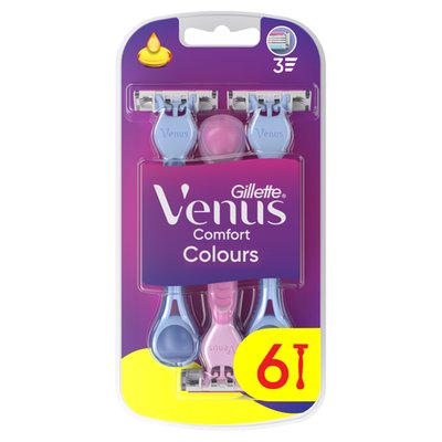 Obrázek Gillette Venus Comfort Colours Pohotová Holítka, Balení Po 6