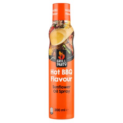 Obrázek GRILL Party Jedlý rostlinný olej slunečnicový s příchutí pálivého barbecue ve spreji 200ml