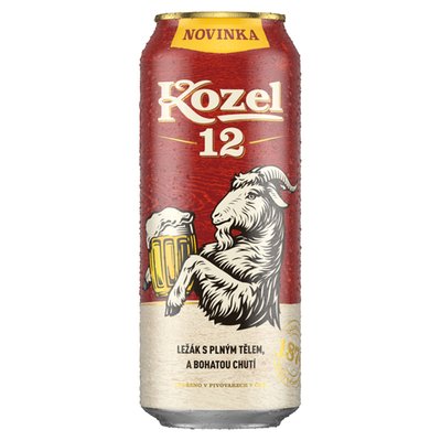 Obrázek Velkopopovický Kozel 12 pivo ležák světlý 500ml