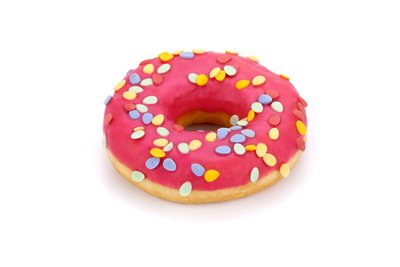 Obrázek Donut růžový s vajíčky 56g