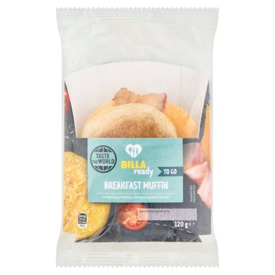 Obrázek BILLA Ready Sendvič s vaječnou omeletou, slaninou a sýrem cheddar 120g