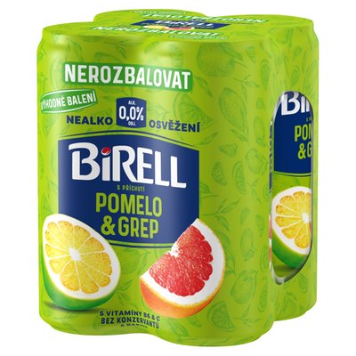 Obrázek Birell S příchutí pomelo & grep 4 x 0,33l (1,32l)