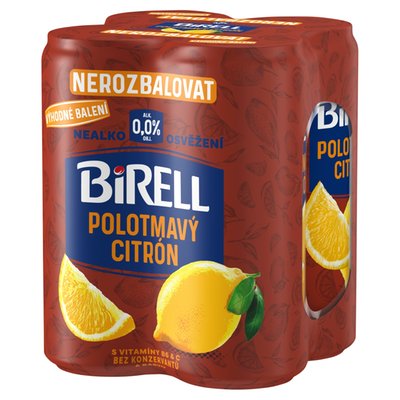 Obrázek Birell Polotmavý citrón 4 x 0,33l (1,32l)