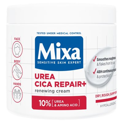 Obrázek Mixa Urea Cica Repair+ regenerační tělová péče pro velmi suchou, hrubou pokožku, 400 ml