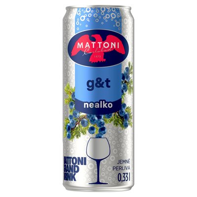 Obrázek Mattoni G&t nealko jemně perlivá 0,33l