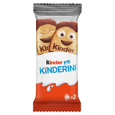 Obrázek Kinder Kinderini křupavé sušenky s mléčnou a kakaovou dekorací 2 ks 25g
