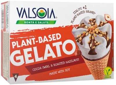 Obrázek Valsoia rostlinné kornouty s lískovými oříšky 4x120 ml