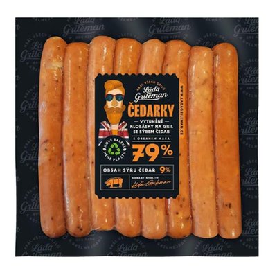 Obrázek Láďa Grileman Čedarky - Klobásky na gril s čedarem 340g