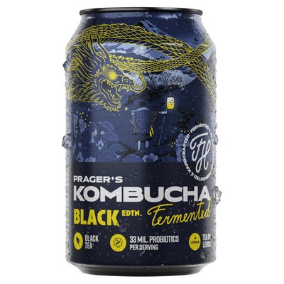 Obrázek PRAGER'S Kombucha Black Edition 330ml