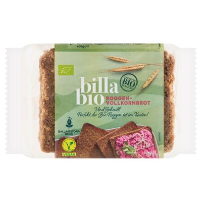 Obrázek BILLA Bio chléb celozrnný žitný krájený 500g