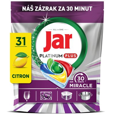 Obrázek Jar Our 30 Minute Miracle Platinum Plus Kapsle Do Myčky Nádobí, 31 X