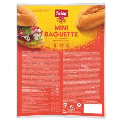 Obrázek Schär Mini Baguette pečivo speciální bez lepku 2 x 75g (150g)