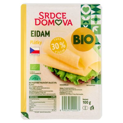 Obrázek Srdce domova Bio eidam plátky 100g