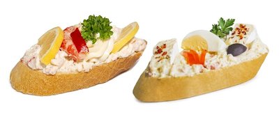 Obrázek Lahůdky Palma Chlebíček hermelínový a chlebíček á la krab 2ks