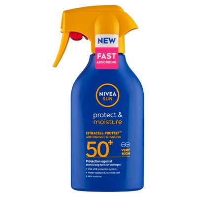 Obrázek Nivea Sun Protect & Moisture Hydratační sprej na opalování OF 50+ 270ml