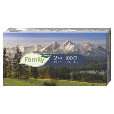 Obrázek Tento Family Krabička s kapesníčky 2-vrstvé 100 ks