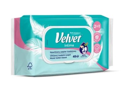 Obrázek Velvet vlhčený toaletní papír Intima 48 ks