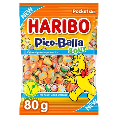 Obrázek Haribo Pico-Balla kyselé želé s ovocnými příchutěmi 80g