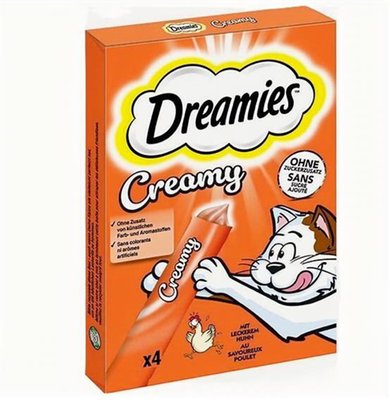 Obrázek Dreamies Creamy pamlsky s kuřecím masem pro kočky 4×10 g