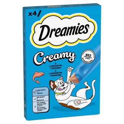 Obrázek DREAMIES CREAMY S LOSOSEM 4X10G