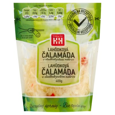 Obrázek H+H Lahůdková čalamáda v sladkokyselém nálevu 400g