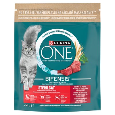 Obrázek Purina ONE Bifensis Sterilised granule pro kočky hovězí 750g