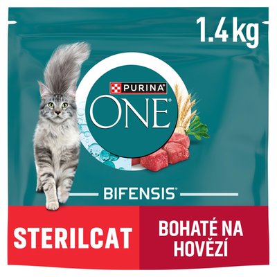Obrázek Purina ONE Bifensis Sterilised granule pro kočky hovězí 1,4kg