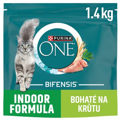 Obrázek Purina ONE Bifensis Indoor granule pro kočky krůta 1,4kg