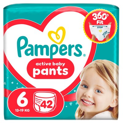 Obrázek Pampers Active Baby Plenkové Kalhotky, Velikost 6, 44 Kusů, 13kg-19kg