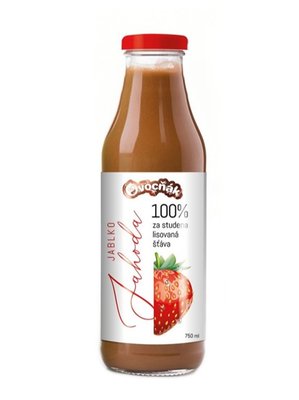 Obrázek Ovocňák mošt ve skle jablko, jahoda 750ml