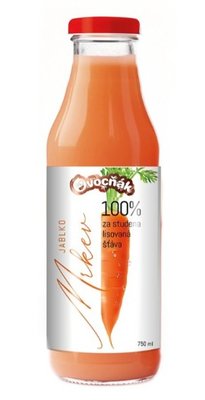 Obrázek Ovocňák mošt ve skle jablko, mrkev 750ml