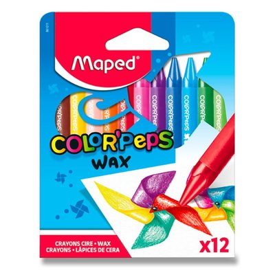 Obrázek Maped Color'Peps Wax Voskovky - 12 barev, trojhranné