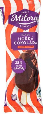 Obrázek Milora Mražený krém s rostlinným tukem čokoládový v hořké čokoládě