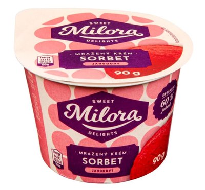 Obrázek Milora Mražený krém sorbet jahodový