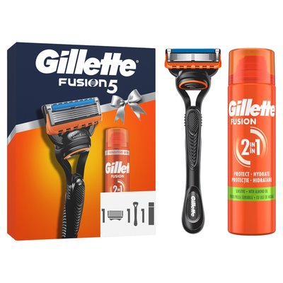 Obrázek Gillette Fusion5 Pánský Holicí Strojek, 1 Holicí Strojek Gillette S 5 Břity + Gel Na Holení