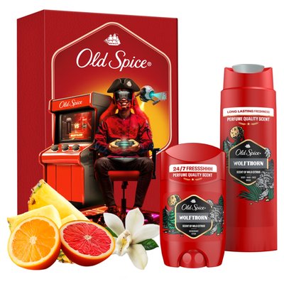 Obrázek Old Spice Gamer Dárková Sada S Tuhým Deodorantem A Sprchovým Gelem Wolfthorn